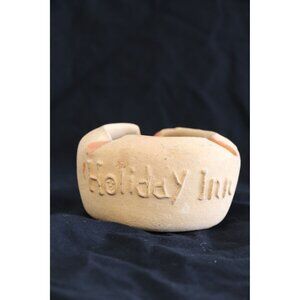 Vintage 1973 Holiday Inn Acapulco Ceramic Ashtray Trinket Dish Terra Cotta 3 1/2
